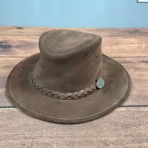 Outback Survival Gear Wallaroo Hat Mens Medium Brown Excellent Waterproof Suede